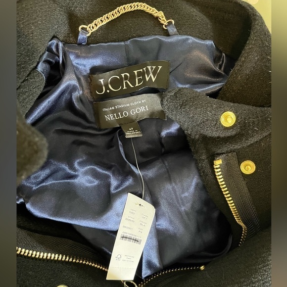 J. Crew New chateau parka Italian stadium-cloth coat BM948 Black 6 - Picture 11 of 13
